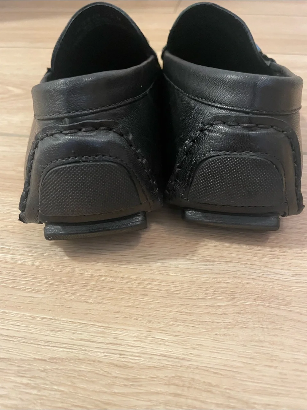 Donald J. Pliner Black Leather Bit Loafers with Silver Hardware